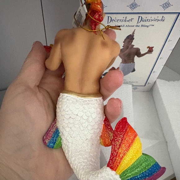 December diamonds Rainbow merman mermen gift ornament unicorn - Picture 3 of 3